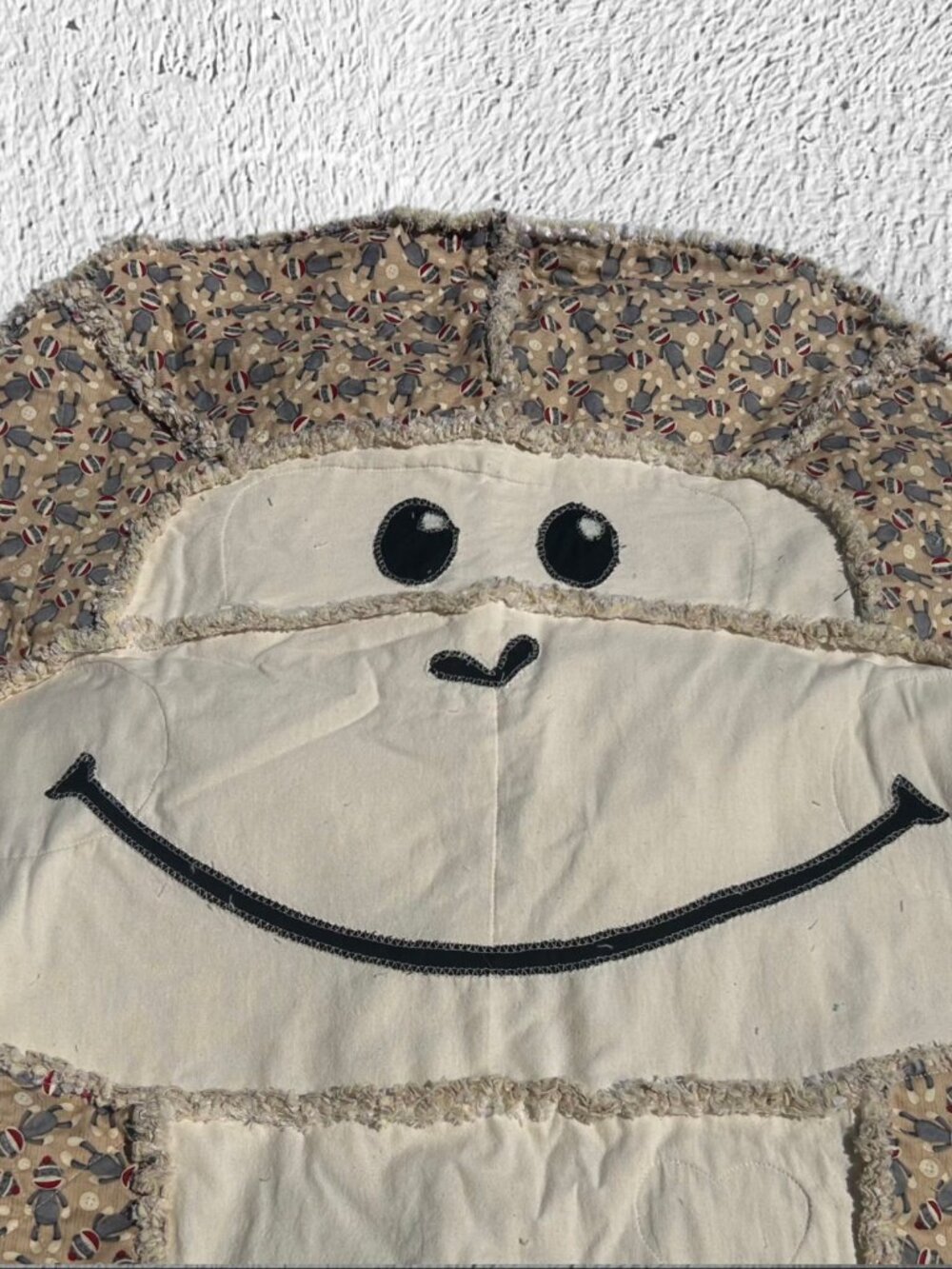 Handmade Monkey Shaped Rag Blanket - Picture 2 of 7